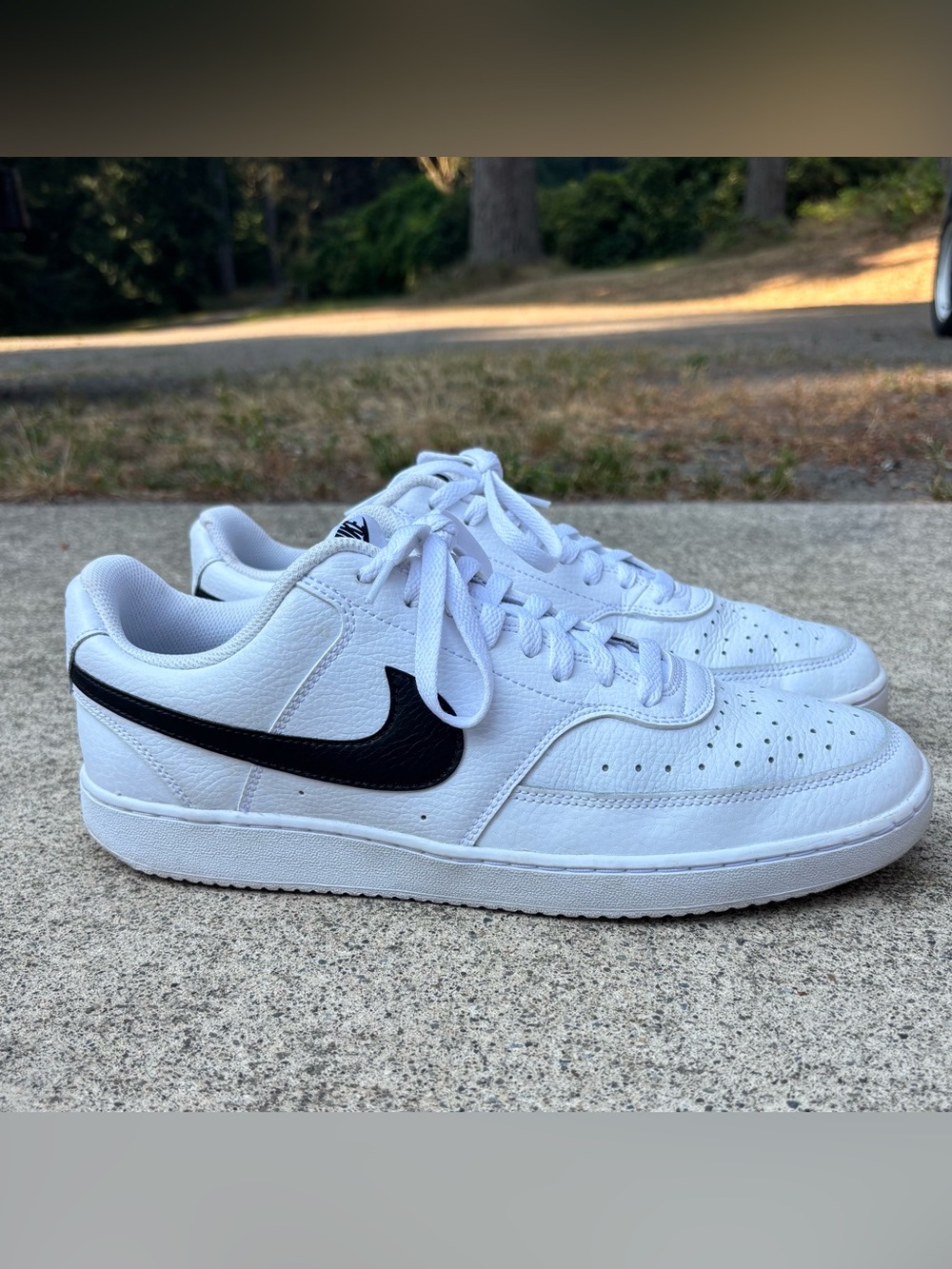Nike Court Vision Low White Black Sneakers Men’s 11.5